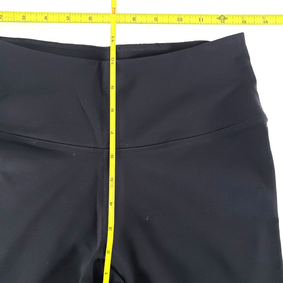 Nike Womens SIZE L Black Workout Run Tight Fit Crop Compression Pants Key Pocket - Picture 11 of 13